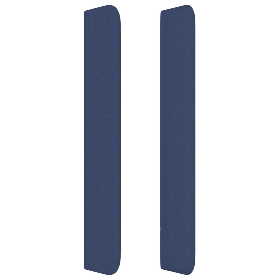 Tête de lit avec oreilles Bleu 203x16x118/128 cm Tissu - 4