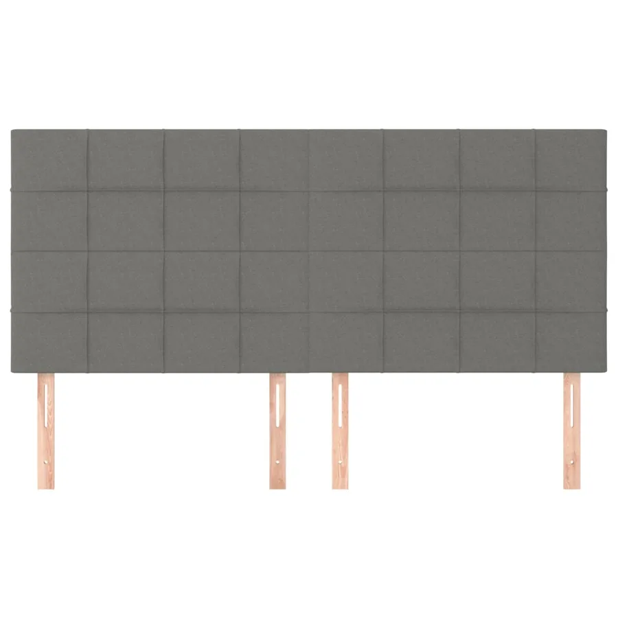Tête de lit Gris foncé 160x5x118/128 cm Tissu - 3
