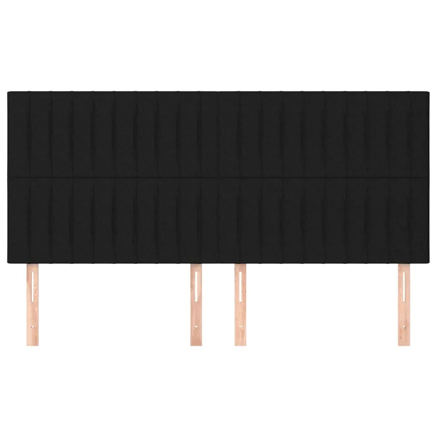 Tête de lit Noir 180x5x118/128 cm Tissu - 3