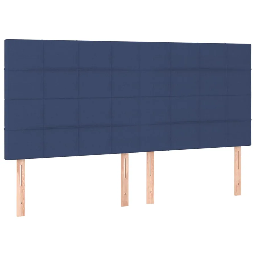 Tête de lit à LED Bleu 200x5x118/128 cm Tissu - 4