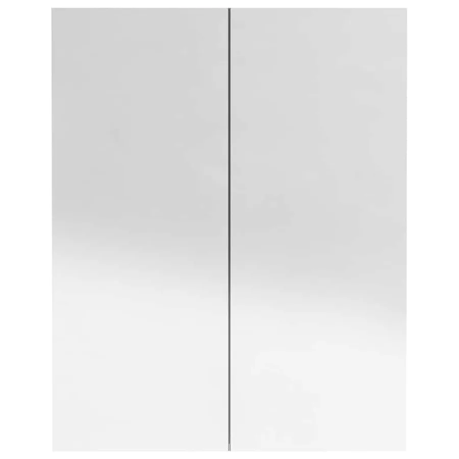 Armoire à miroir de salle de bain 60x15x75 cm MDF Noir brillant - 5