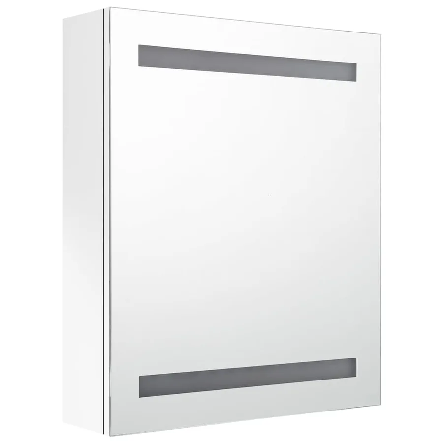 Armoire de salle de bain à miroir LED blanc brillant 50x14x60cm - 3