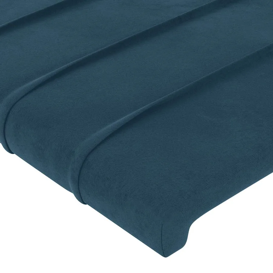 Têtes de lit Bleu foncé 144x5x78/88 cm Velours - 4