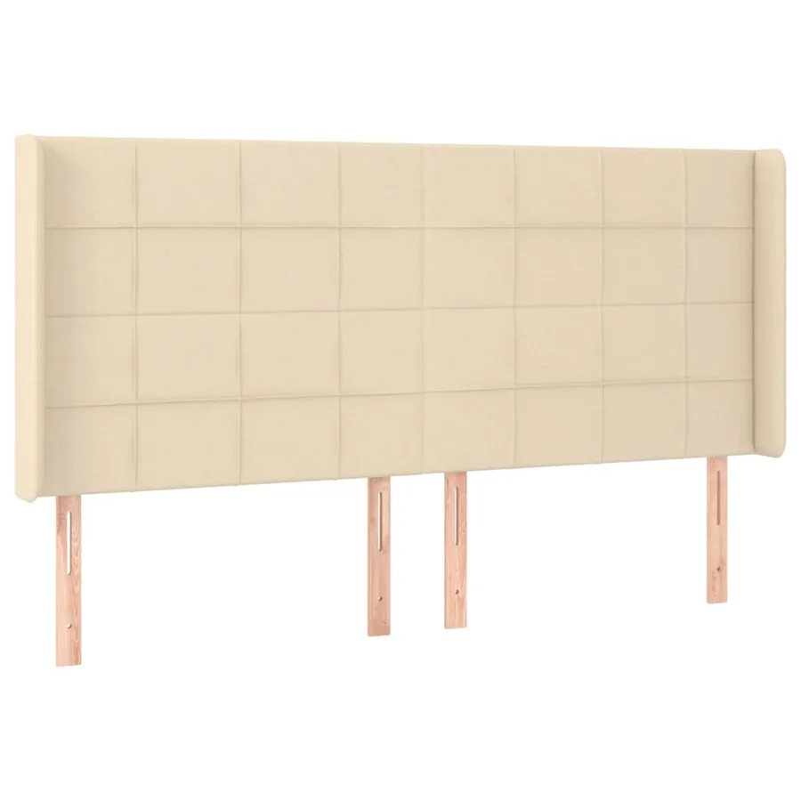 Tête de lit à LED Crème 163x16x118/128 cm Tissu - 3