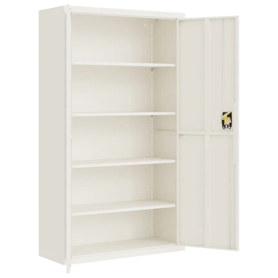 Classeur blanc 105x40x180 cm acier - 4
