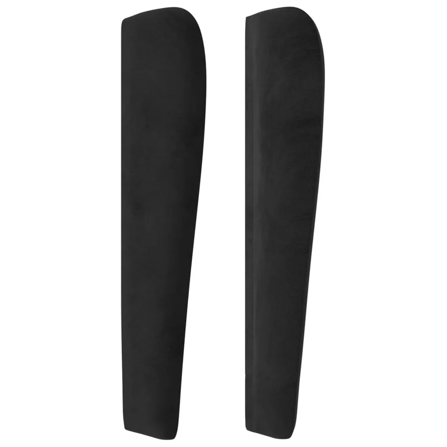 Tête de lit avec oreilles Noir 83x23x118/128 cm Velours - 5