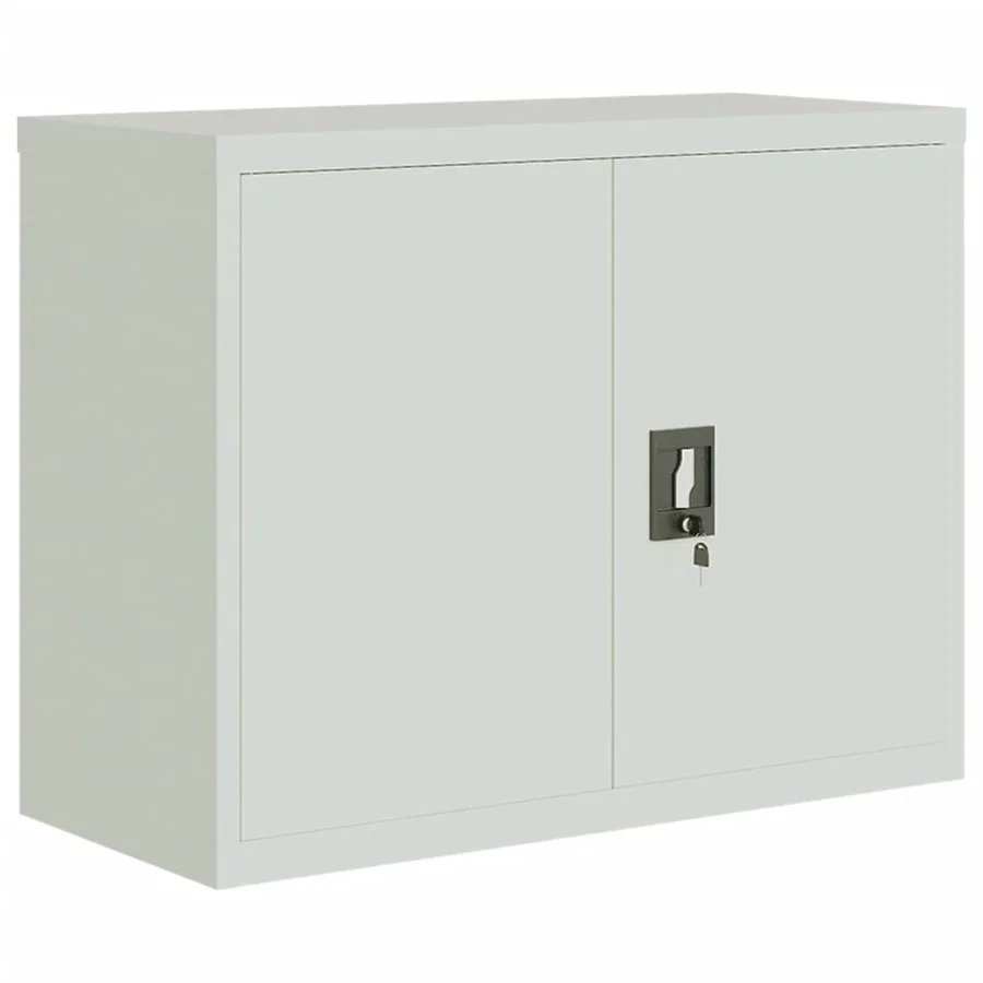 Classeur gris clair 90x40x70 cm acier - 2