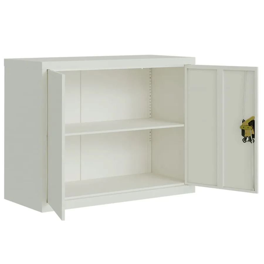 Classeur gris clair 90x40x70 cm acier - 4