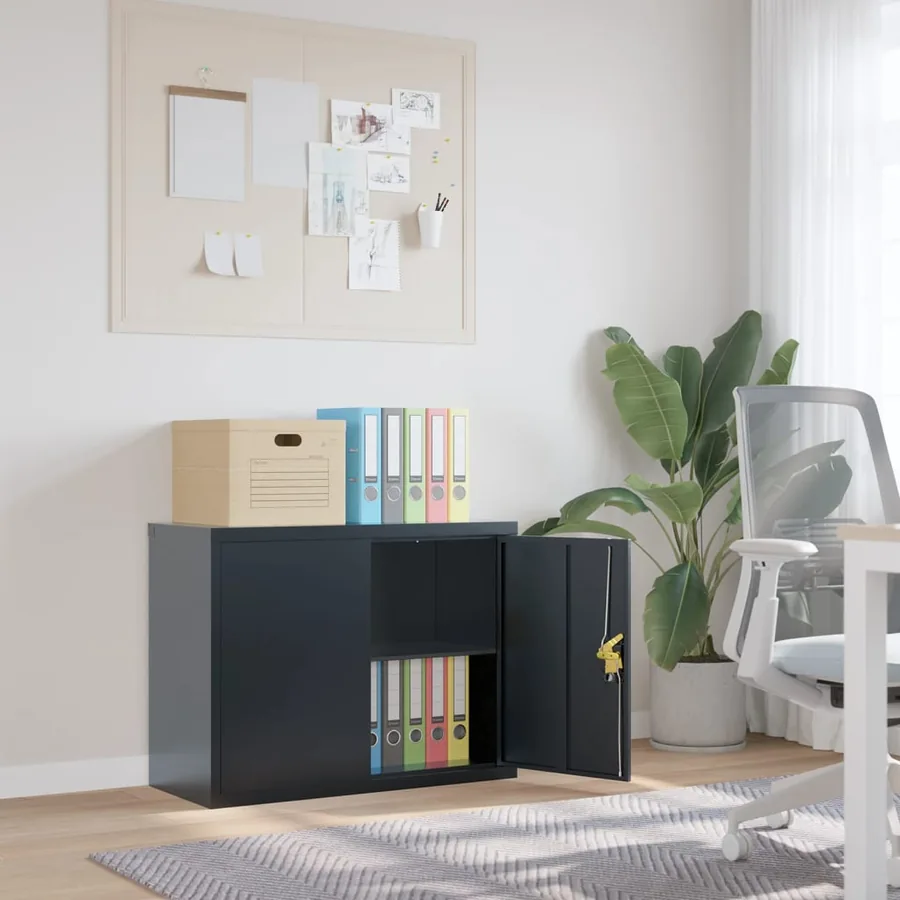 Classeur anthracite 90x40x70 cm acier
