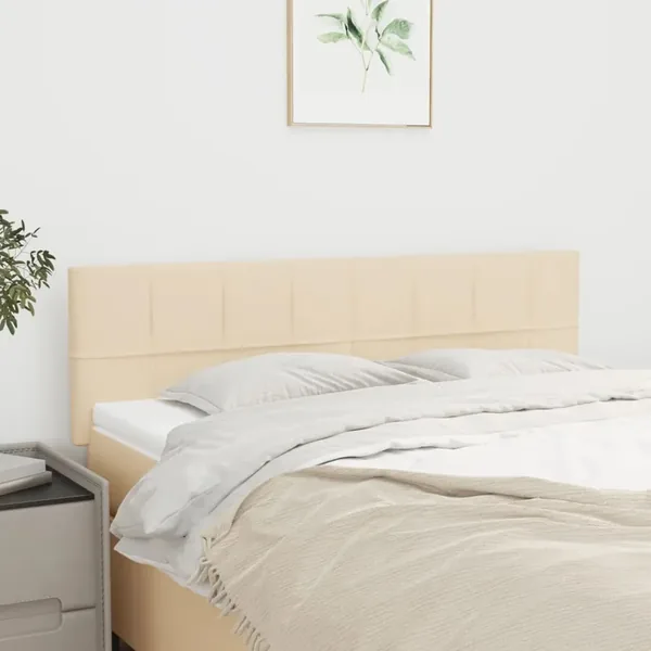Têtes de lit Crème 144x5x78/88 cm Tissu