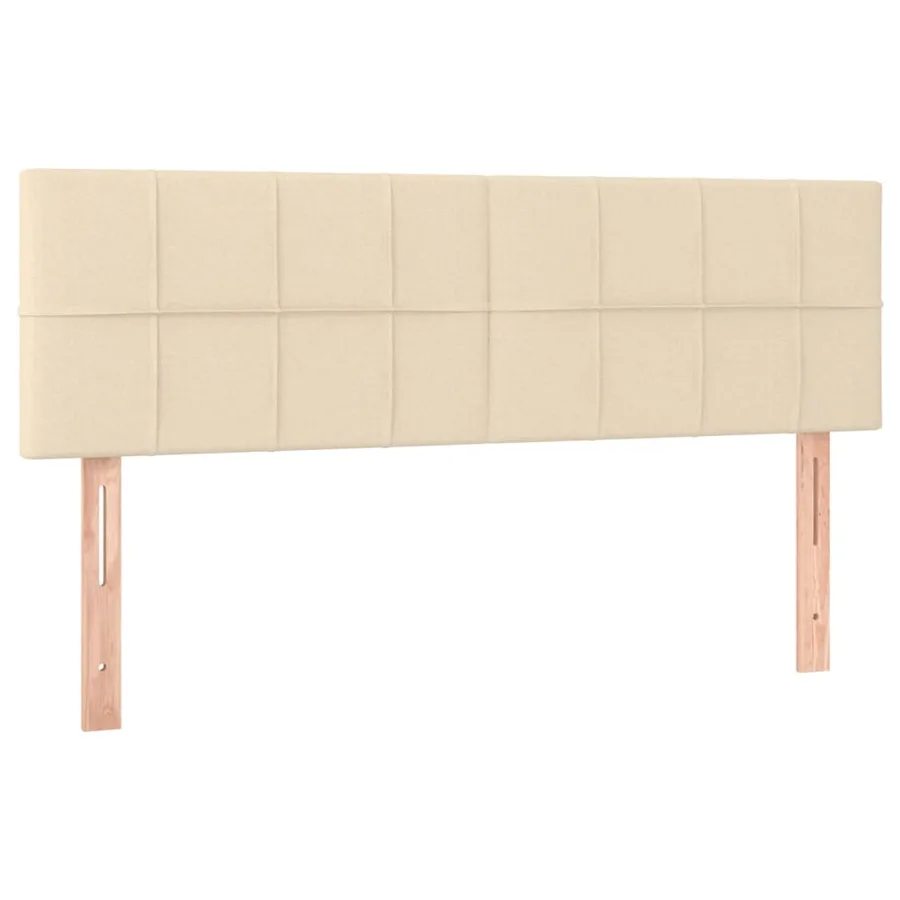 Têtes de lit Crème 144x5x78/88 cm Tissu - 2