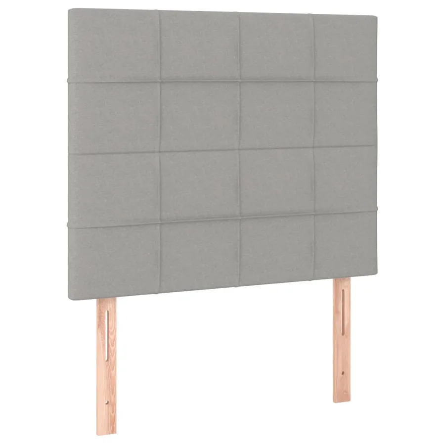 Tête de lit à LED Gris clair 90x5x118/128 cm Tissu - 4