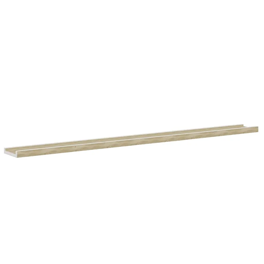 Étagères murales 4 pcs blanc et chêne sonoma 115x9x3 cm - 8