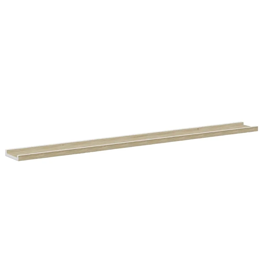 Étagères murales 2 pcs blanc et chêne sonoma 115x9x3 cm - 5