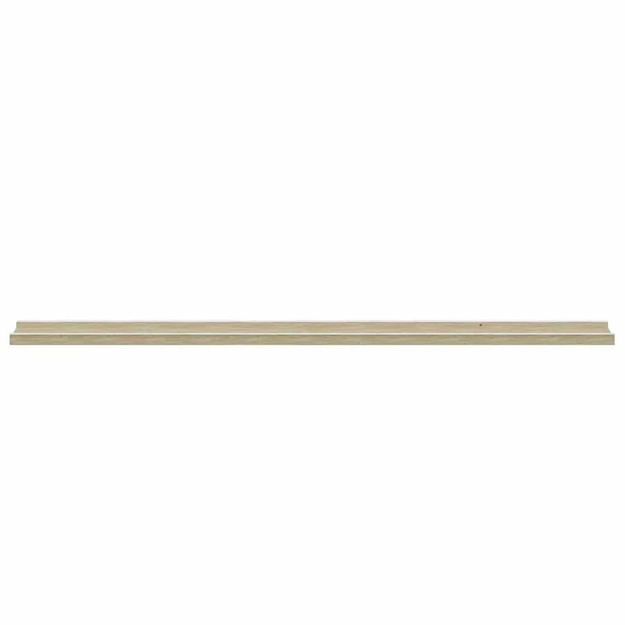 Étagères murales 2 pcs blanc et chêne sonoma 115x9x3 cm - 6
