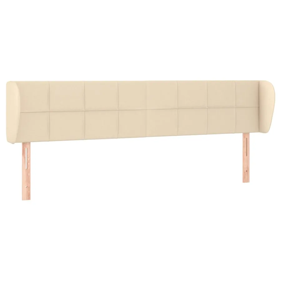 Tête de lit avec oreilles Crème 183x23x78/88 cm Tissu - 2