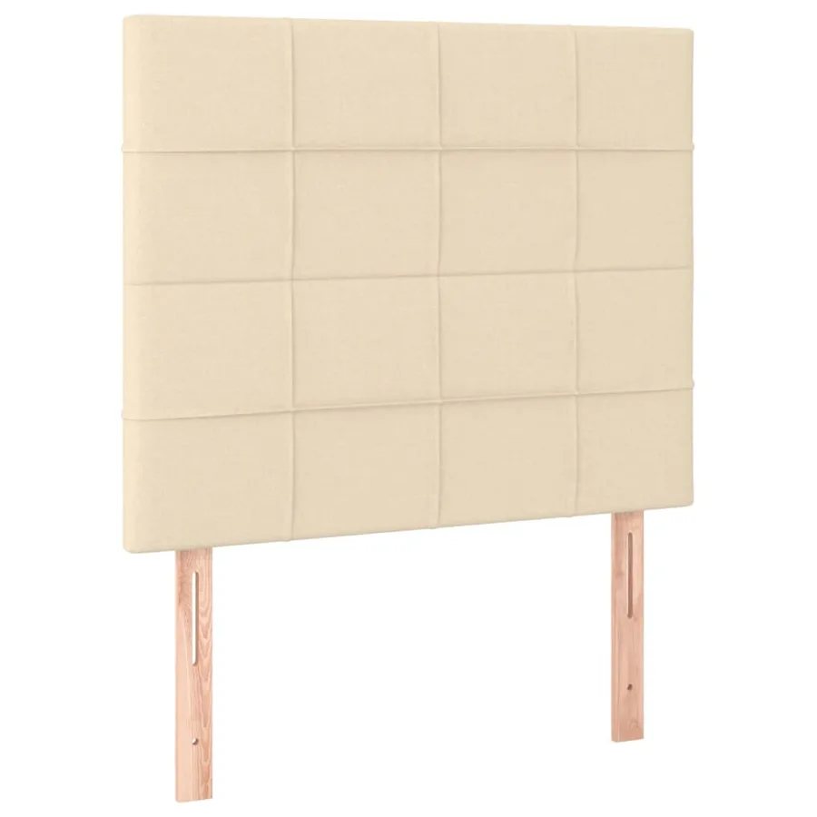 Tête de lit à LED Crème 100x5x118/128 cm Tissu - 4