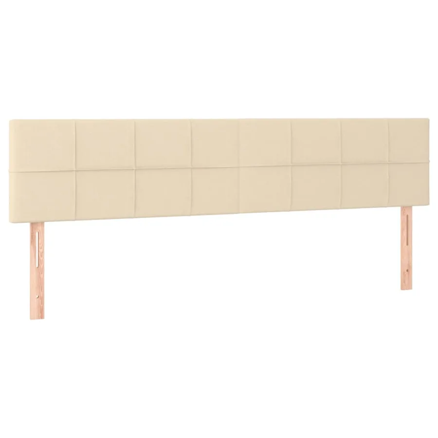 Têtes de lit Crème 200x5x78/88 cm Tissu - 2