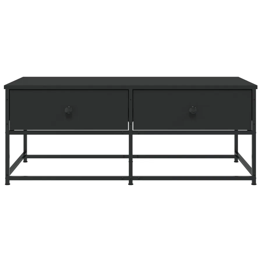 Table basse noir 100x51x40 cm bois d'ingénierie - 6