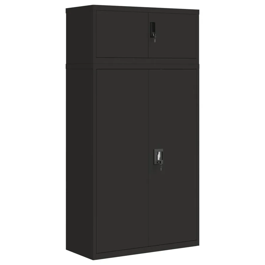 Classeur noir 90x40x180 cm acier - 2