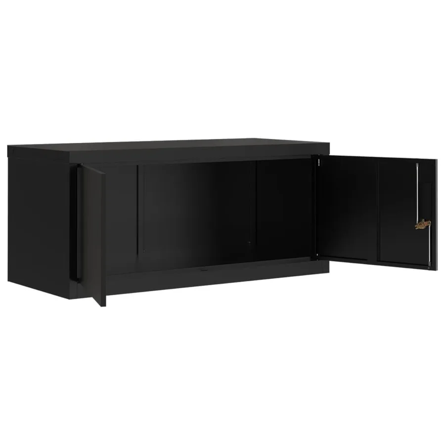 Classeur noir 90x40x180 cm acier - 5