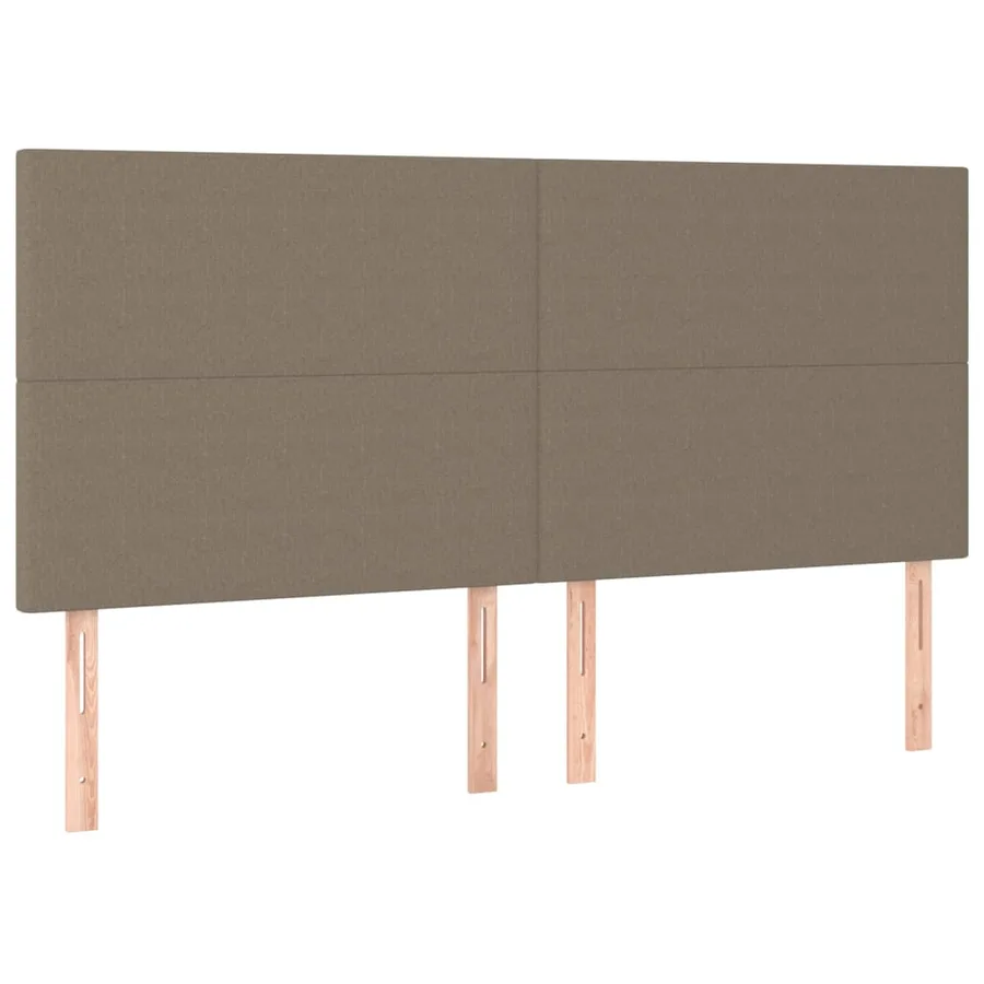 Tête de lit à LED Taupe 180x5x118/128 cm Tissu - 4