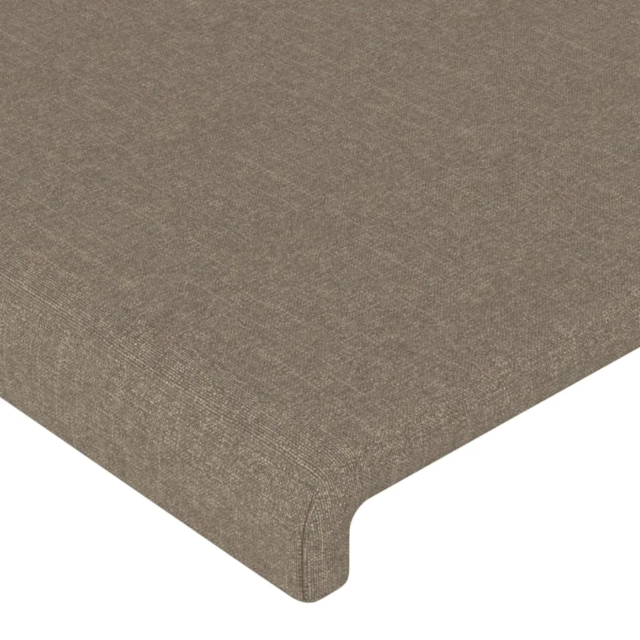 Tête de lit à LED Taupe 183x16x118/128 cm Tissu - 5