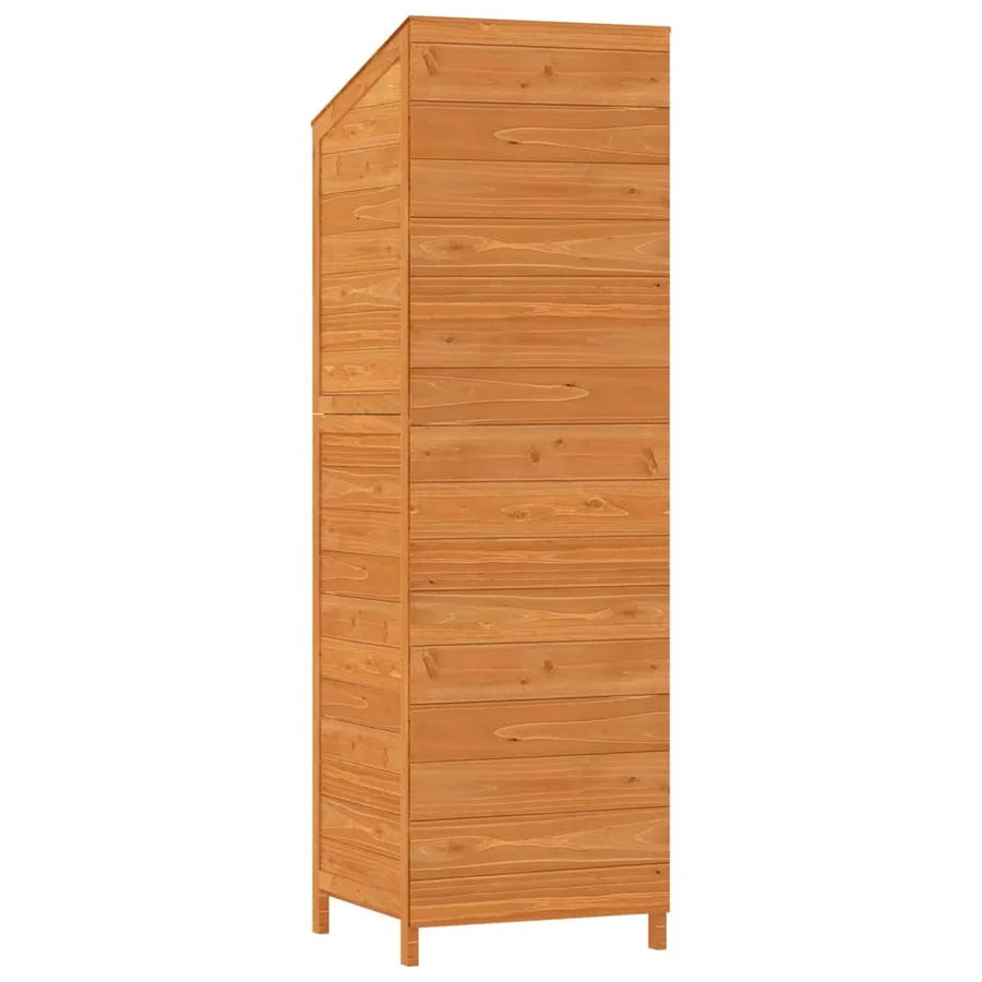Remise de jardin Marron 55x52x174,5 cm Bois de sapin solide - 6