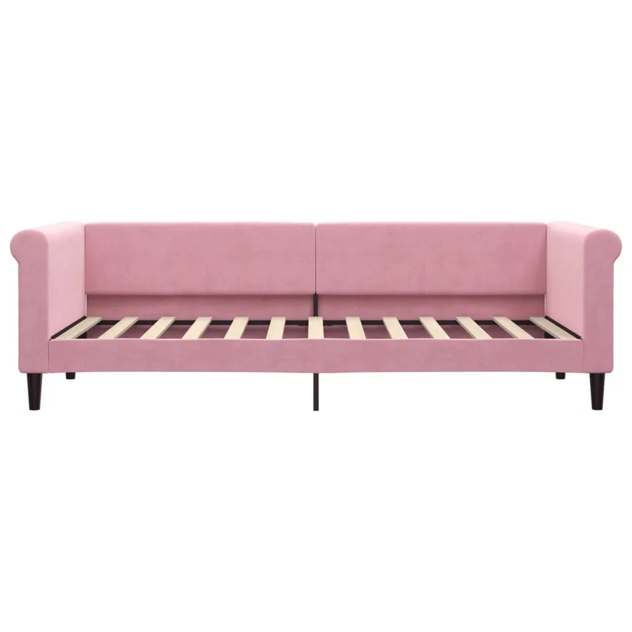 Lit de jour avec gigogne sans matelas rose 80x200 cm - 7