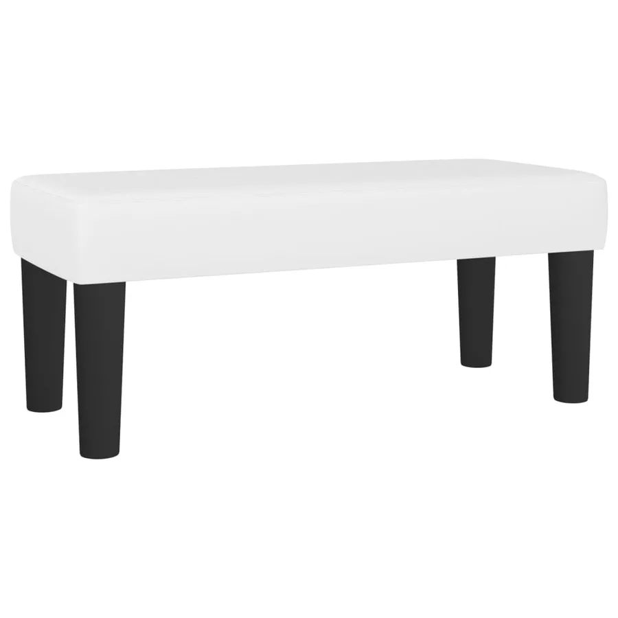 Banc Blanc 70x30x30 cm Similicuir - 2