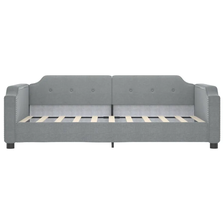 Lit de repos sans matelas gris clair 80x200 cm tissu - 3