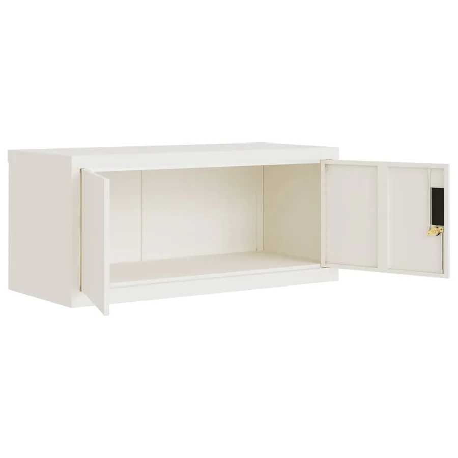 Classeur blanc 90x40x145 cm acier - 5