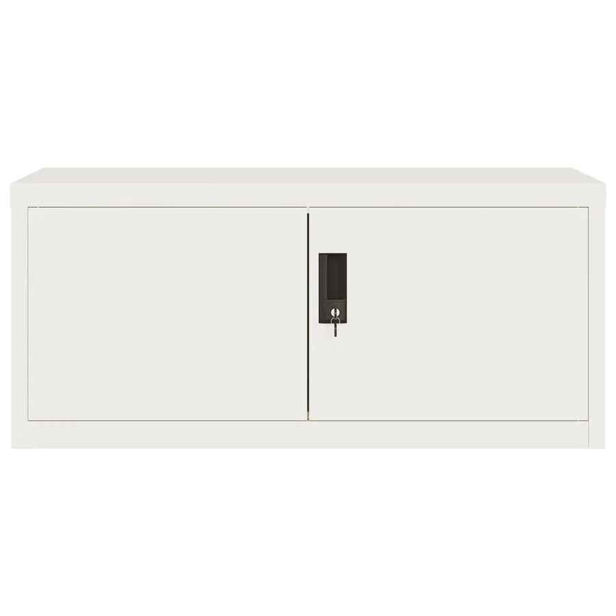 Classeur blanc 90x40x110 cm acier - 4