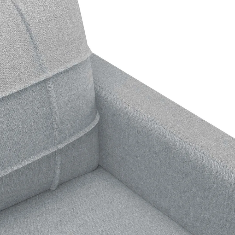 Canapé à 2 places Gris clair 140 cm Tissu - 6