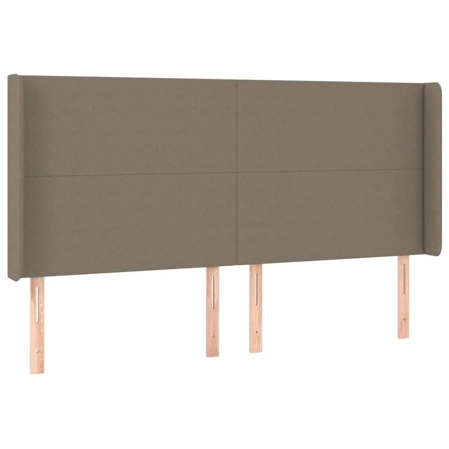 Tête de lit avec oreilles Taupe 163x16x118/128 cm Tissu - 2