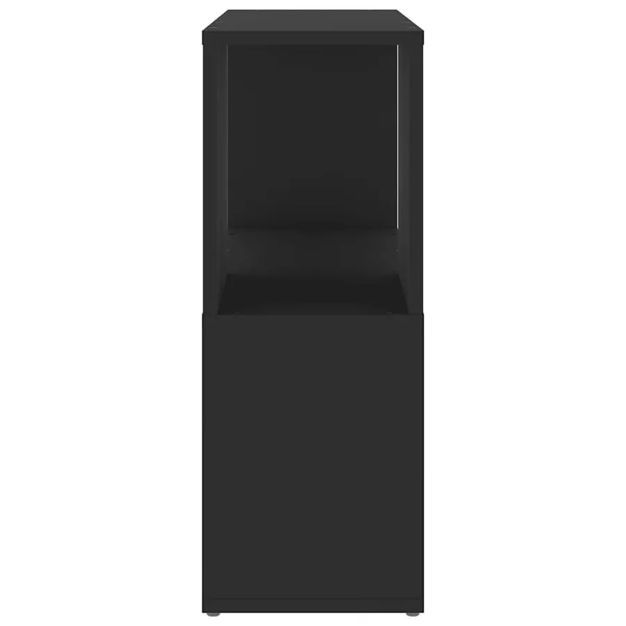 Bibliothèque Noir 60x24x63 cm Bois d'ingénierie - 4