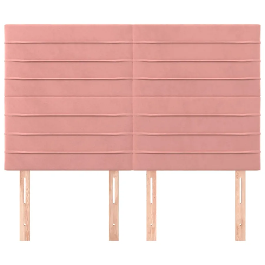 Tête de lit Rose 144x5x118/128 cm Velours - 3