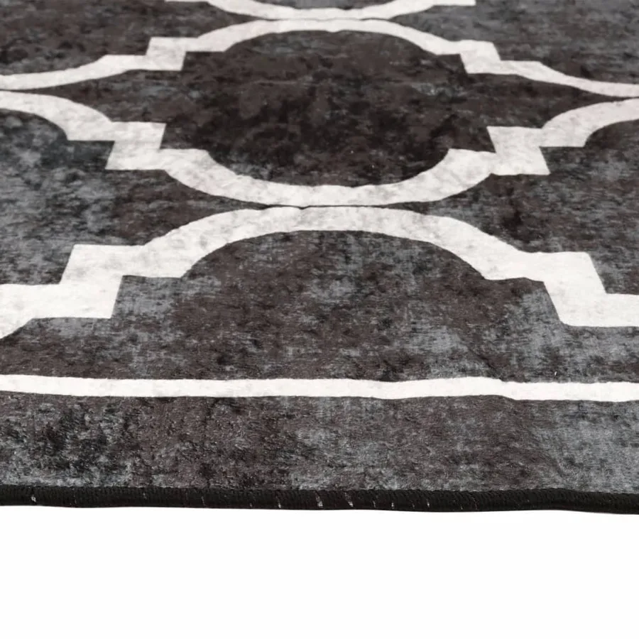 Tapis lavable noir et blanc 80x150 cm - 6
