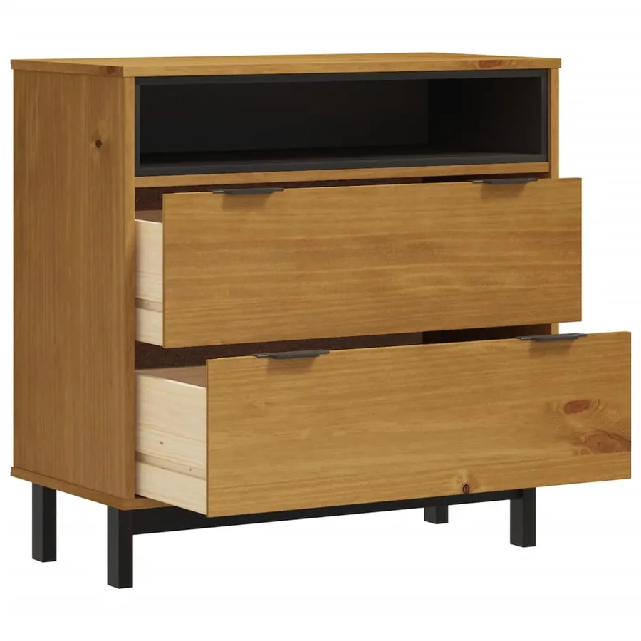 Commode FLAM 80x40x80 cm bois de pin massif - 4