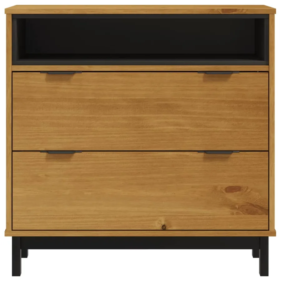Commode FLAM 80x40x80 cm bois de pin massif - 5