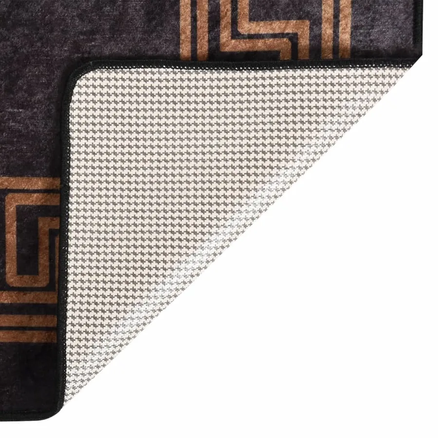 Tapis lavable noir et doré 400x300 cm - 4