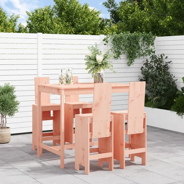 Ensemble de bar de jardin 5 pcs bois massif de Douglas