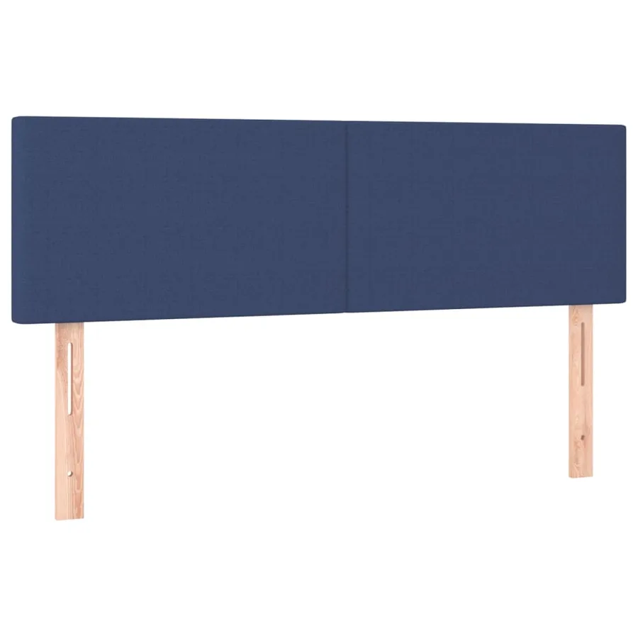 Tête de lit à LED Bleu 144x5x78/88 cm Tissu - 4