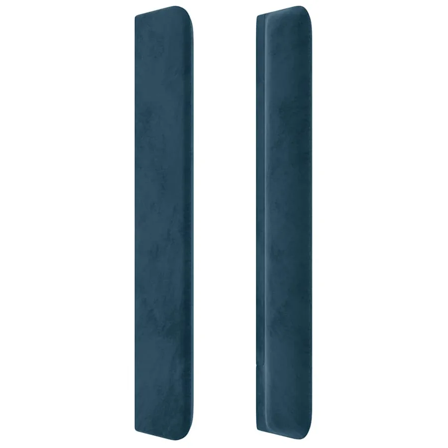 Tête de lit avec oreilles Bleu foncé 147x16x118/128 cm Velours - 4