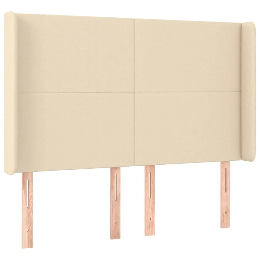 Tête de lit à LED Crème 147x16x118/128 cm Tissu - 3
