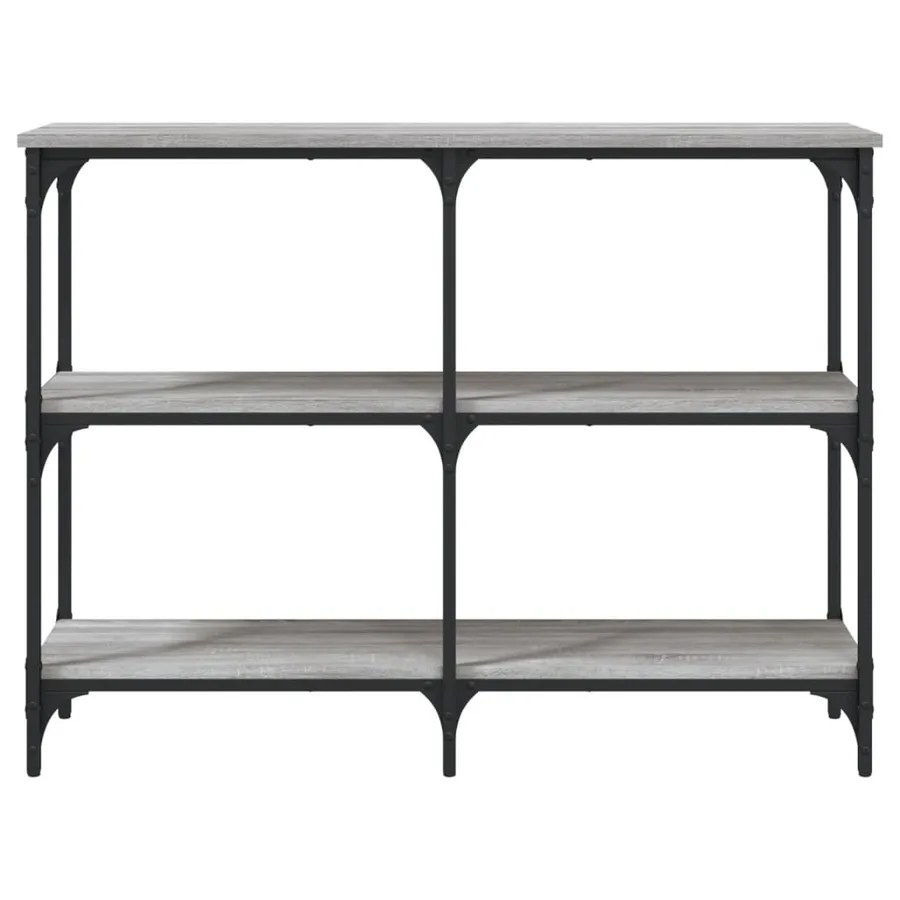 Table console sonoma gris 100x29x75 cm bois d'ingénierie - 4