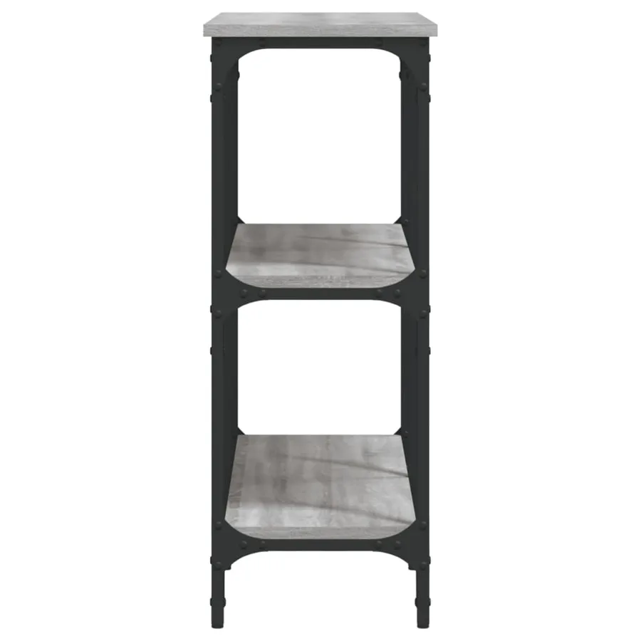 Table console sonoma gris 100x29x75 cm bois d'ingénierie - 5