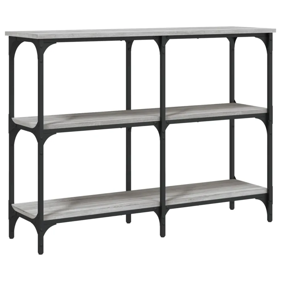 Table console sonoma gris 100x29x75 cm bois d'ingénierie - 6