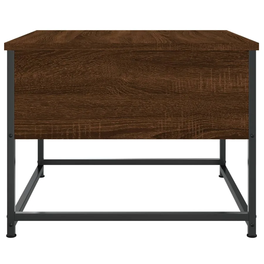 Table basse chêne marron 51x51x40 cm bois d'ingénierie - 7