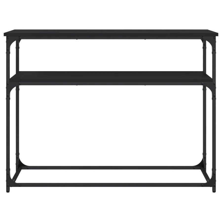 Table console noir 100x35,5x75 cm bois d'ingénierie - 4